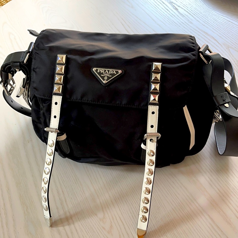 Prada studded crossbody